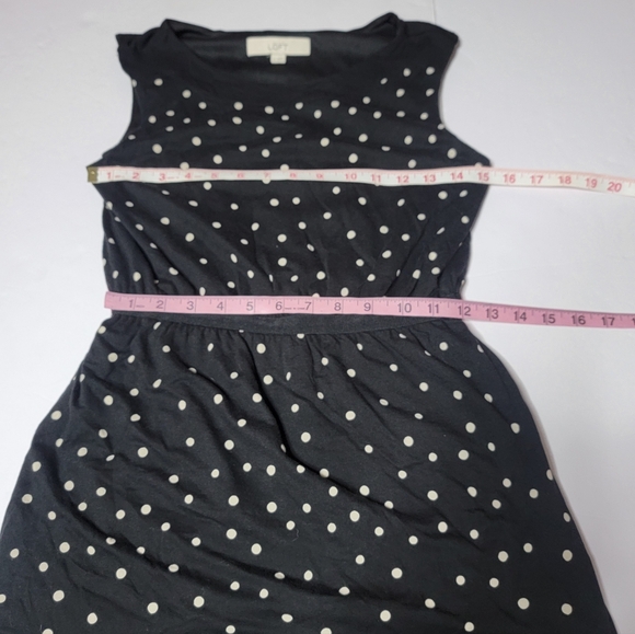 LOFT Black Polka Dot Sleeveless Dress Size XS - Picture 5 of 7
